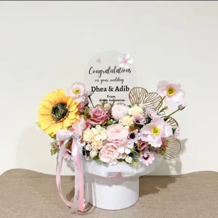 Bloom Box Akrilik Ucapan Wedding Kediri Kota